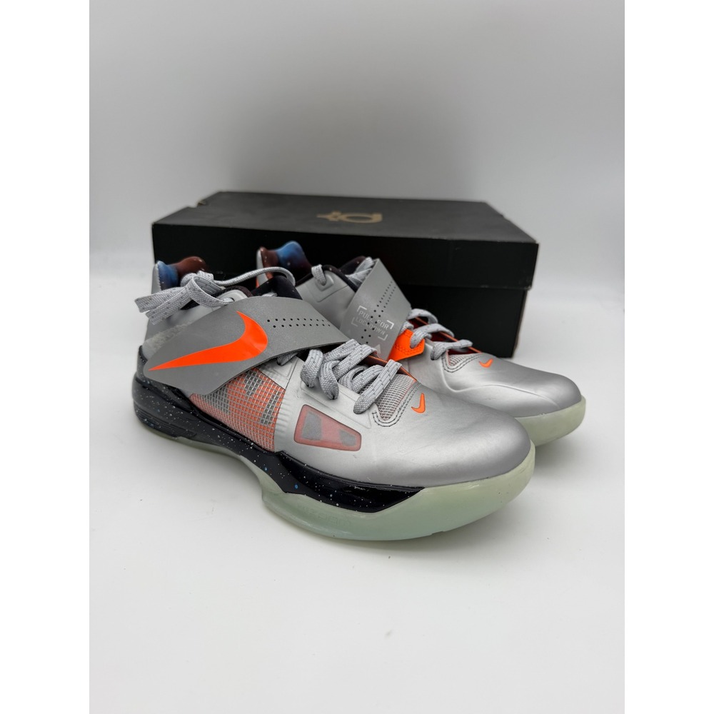 Nike KD IV Galaxy Metallic Silver Total Orange FD2635-001 Mens Size 8 OG Box
